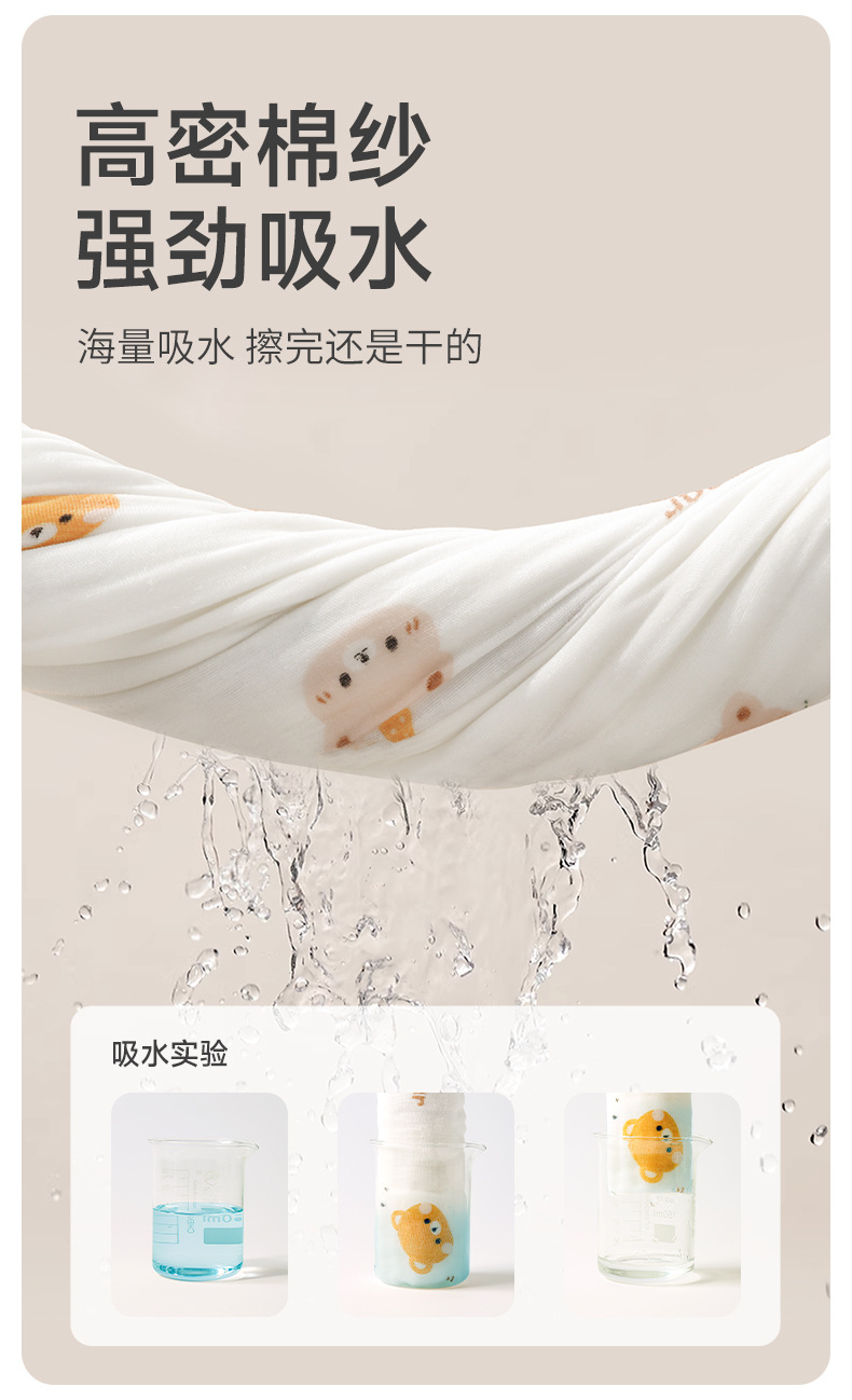 纯棉纱布小方巾新生婴儿全棉a类小毛巾宝宝专用超软口水巾洗脸巾详情5