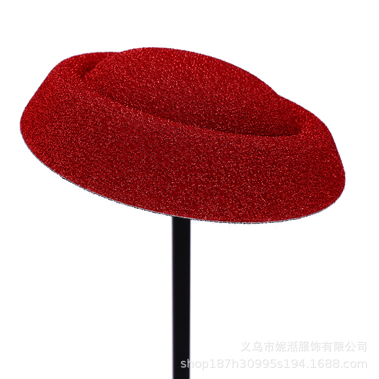 DIY儿童成人小礼帽头饰幻彩材料帽胚空姐帽底座表演节庆帽子帽托详情17