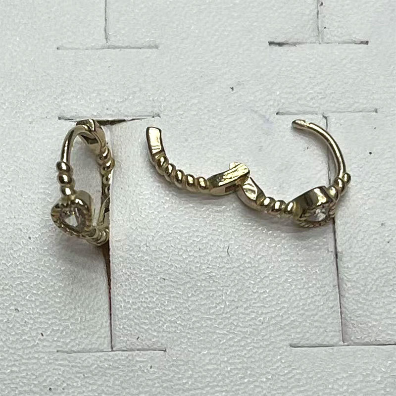 Cross-border bestsellers, Instagram-style earrings, versatile, simple and fashionable, golden earrings, round gold-plated earrings pic 3