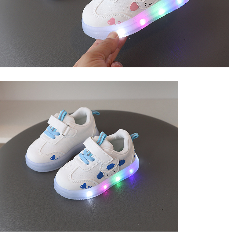 宝宝运动鞋步鞋亮灯春秋新款软底学防滑单鞋男童女童婴幼儿小童鞋详情10