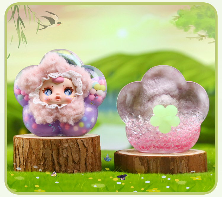 Sunny blooming Oil Leak Blind Box Cartoon Creative flower design ornament Acrylic plush ornament blind box wholesale pic 12