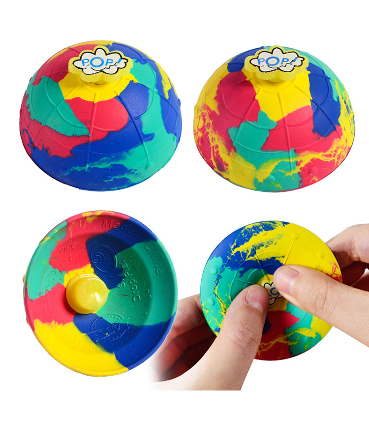 Cross-border bestseller Cloud Button POPS, Mushroom Half Ball, bouncing spinning top, novel and special stress-relieving toy pic 8
