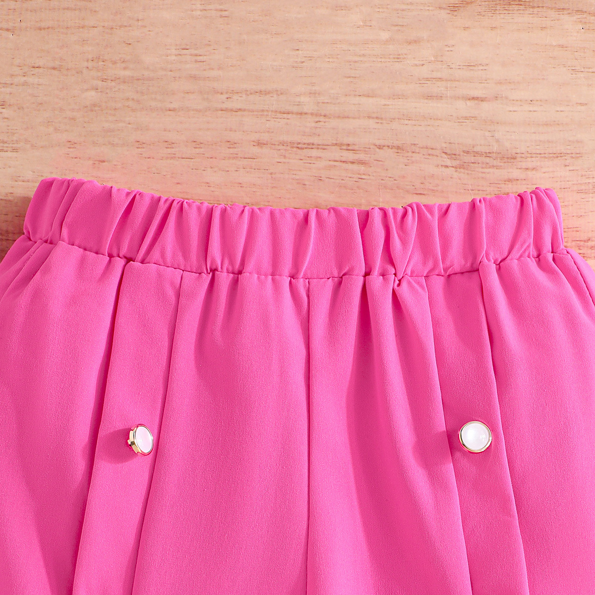 跨境专供—女童春秋装 时尚甜美风儿童套装 精致蕾丝袖西装两件套详情25