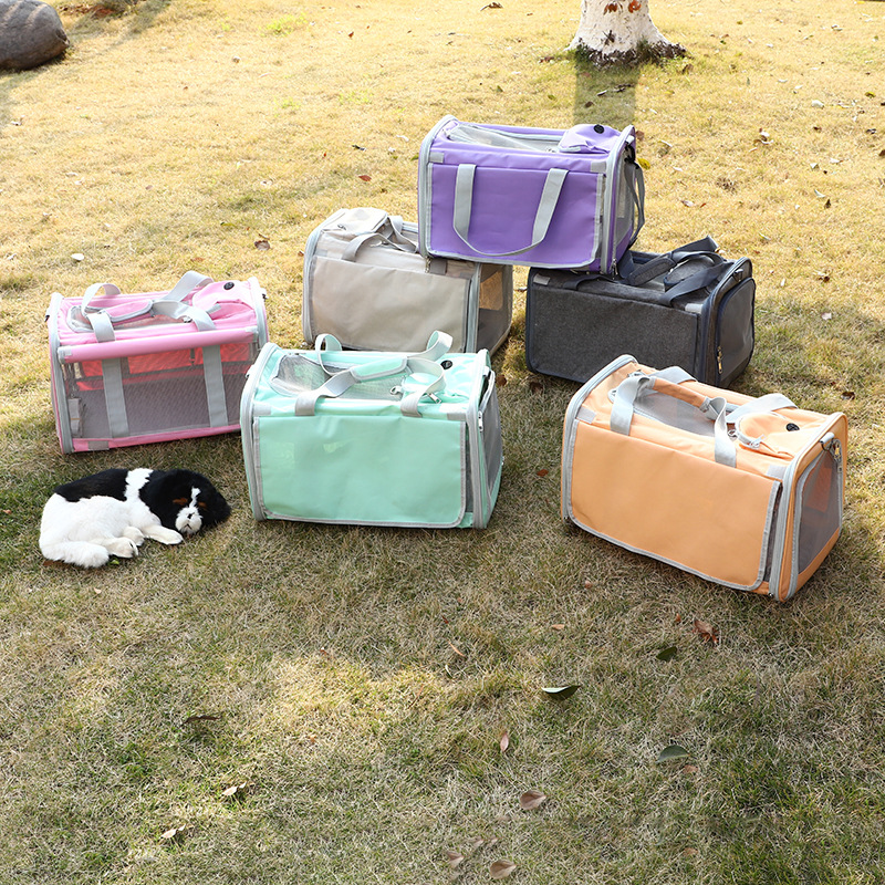 Rongka Pet Cross-border Amazon Pet Bags, Oxford Cloth Pet handbags, Portable pet Breathable cat cages, portable cat bags pic 1