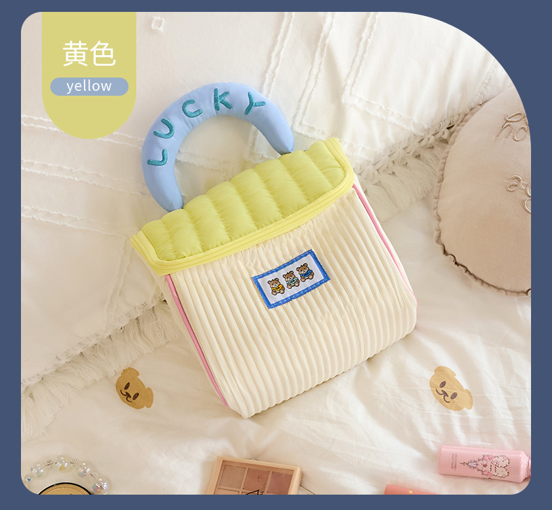 新款可爱房子化妆包大容量手提包便携旅行收纳洗漱包浴室化妆包包详情16