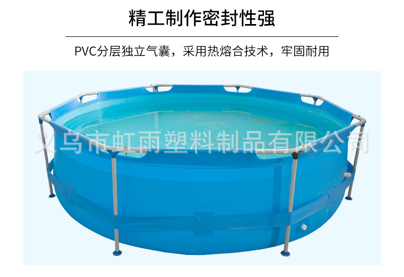 家用儿童游泳池小型组装移动支架帆布水池户外加厚防滑便携泳池详情8