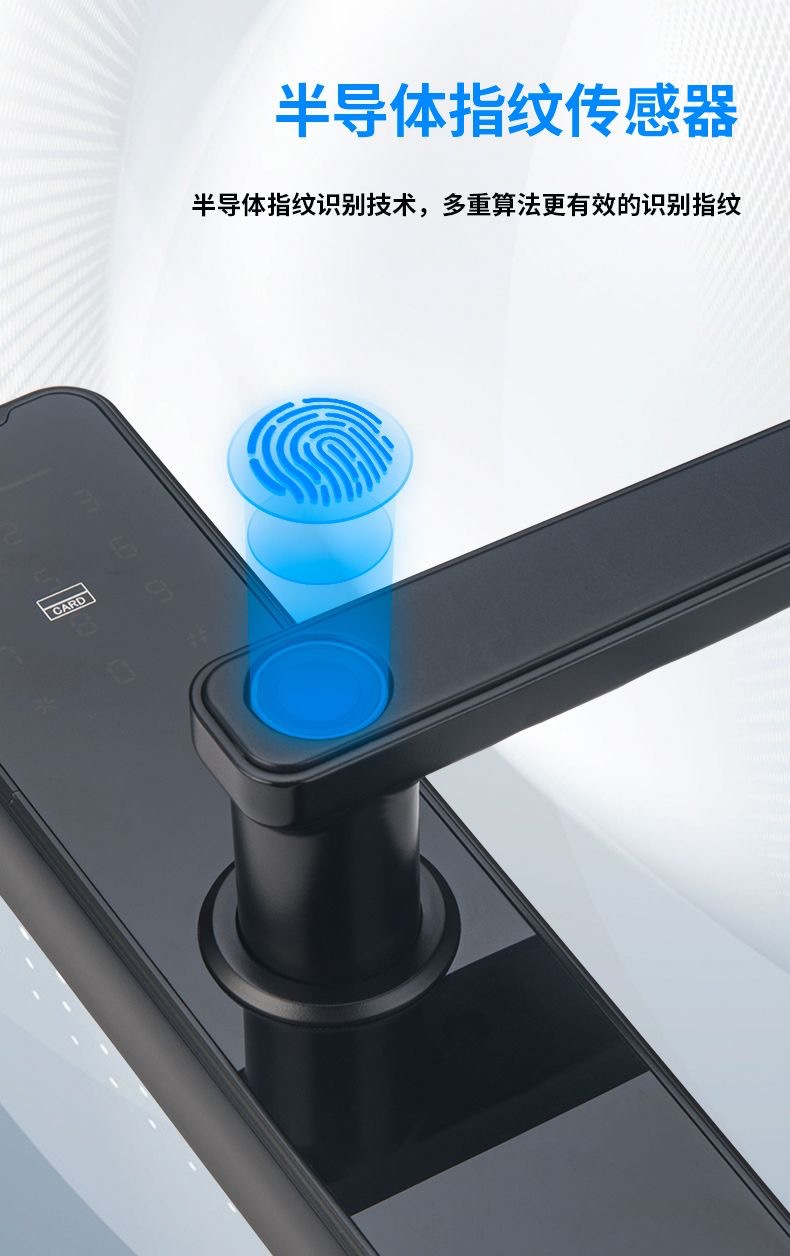 Cross-border e-commerce graffiti smart door locks, wooden doors, fingerprint locks, password locks, office and apartment rentals, anti-theft smart locks pic 5