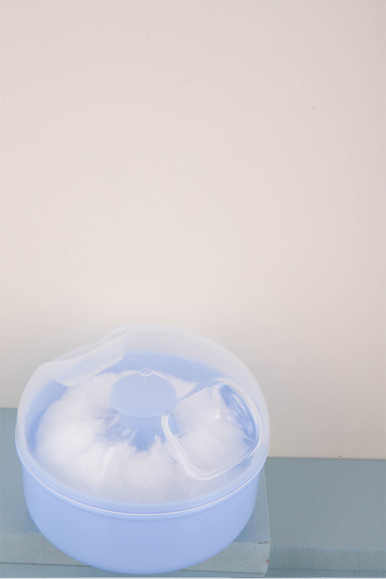 跨境苹果熊母婴用品宝宝擦身用粉扑盒婴儿不掉毛爽身粉扑盒厂家详情7