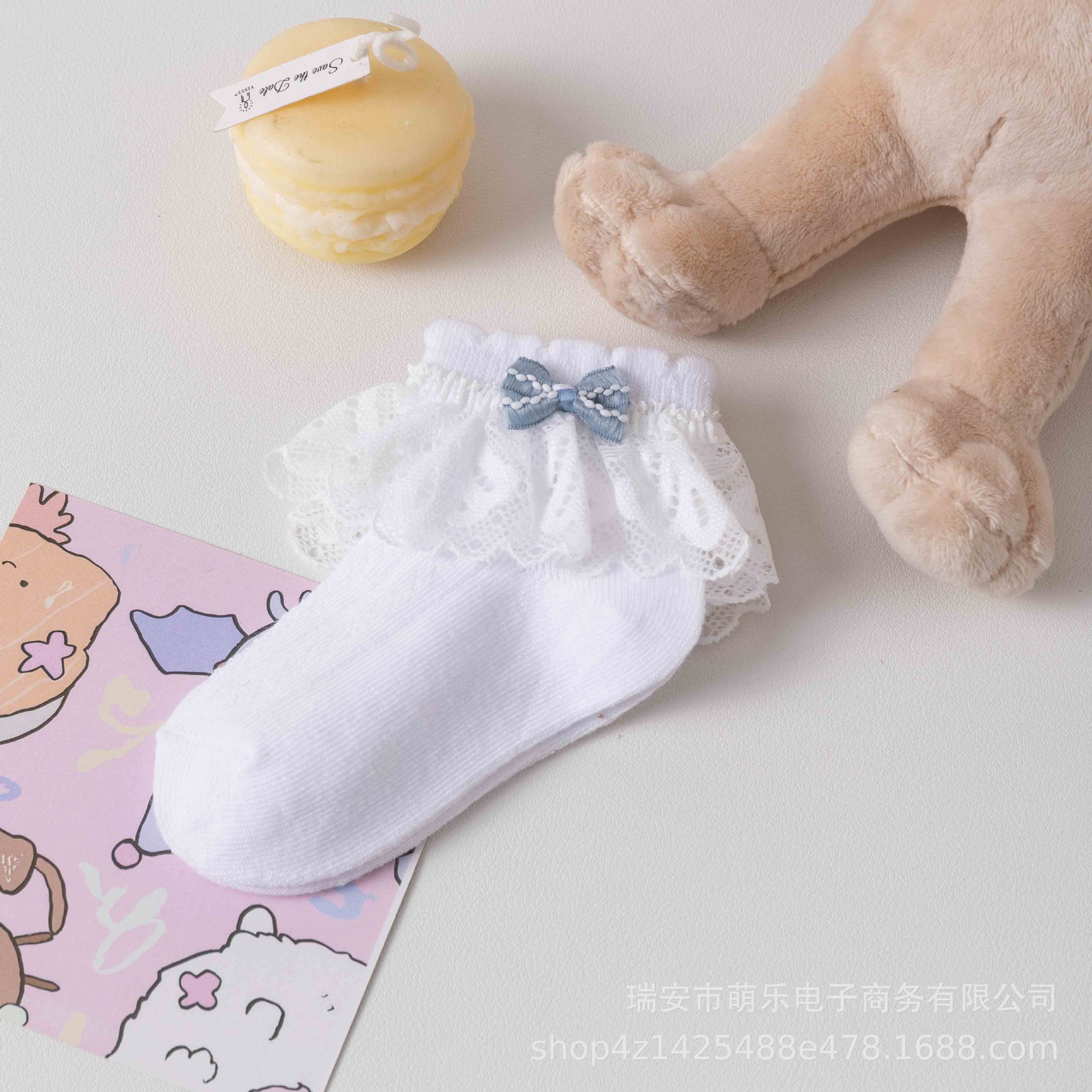 新生婴儿女童蕾丝花边袜棉透气舒适网眼薄款蝴蝶结花边宝宝袜详情22