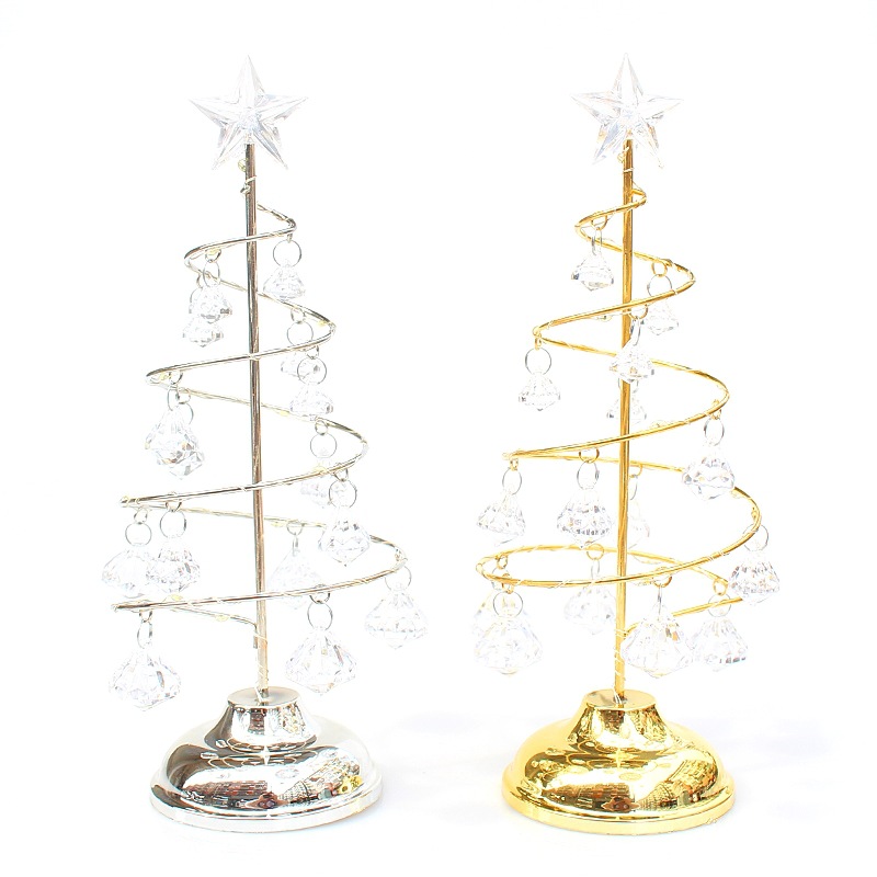 Christmas decorations, gifts, electroplated ironwork trees, LED illuminated crystal Christmas trees, crystal display stands, ornaments, night lights pic 24