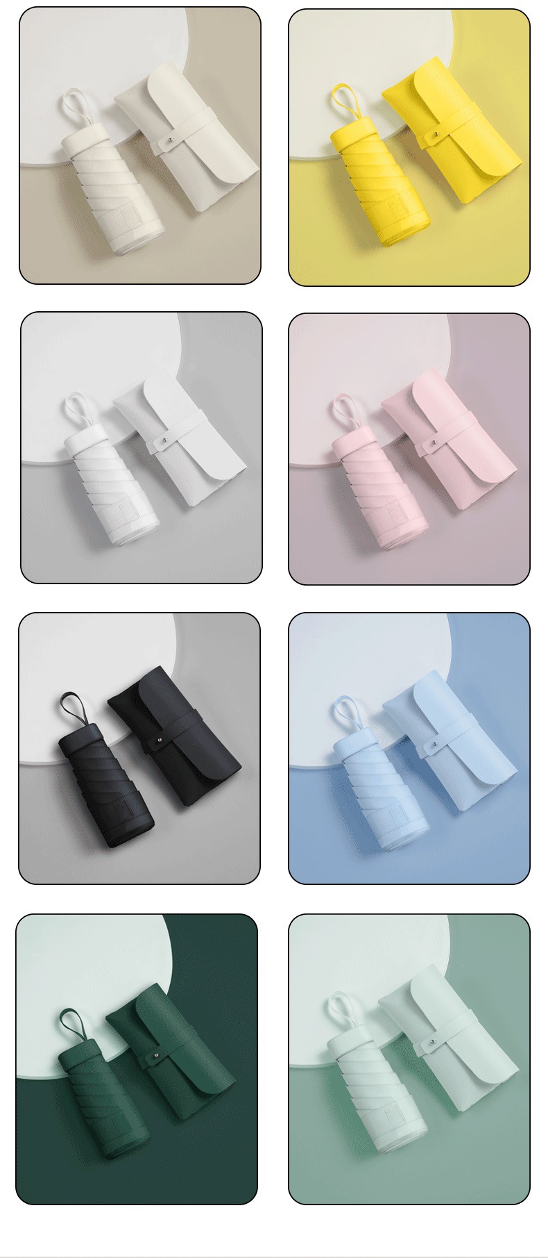Cross-border mini capsule umbrellas, weather umbrellas, gift umbrellas, leather bag umbrellas, sun protection and shade umbrellas, with LOGO printing, advertising sun umbrellas pic 10