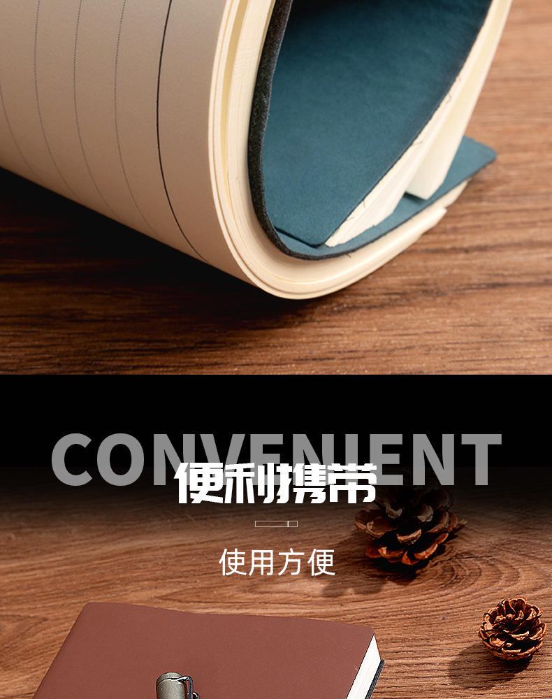 Thickened A5 notebook set custom logo business B5 meeting record book PU sheepskin notebook wholesale pic 20