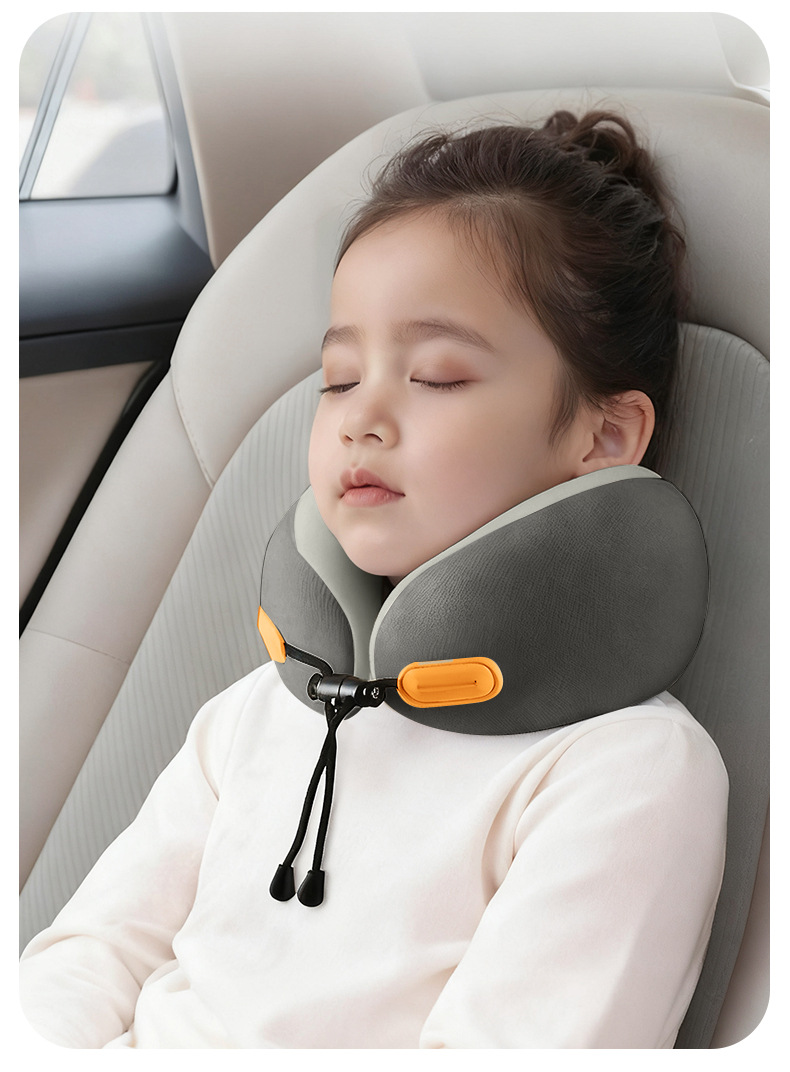 儿童u型枕旅行护颈枕便携3岁宝宝学生高铁长途飞机睡觉神器车用详情10