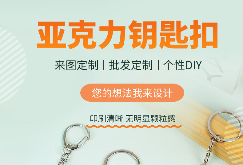 卡通动漫亚克力钥匙扣定制透明立牌周边二次元钥匙挂件钥匙链定做详情2
