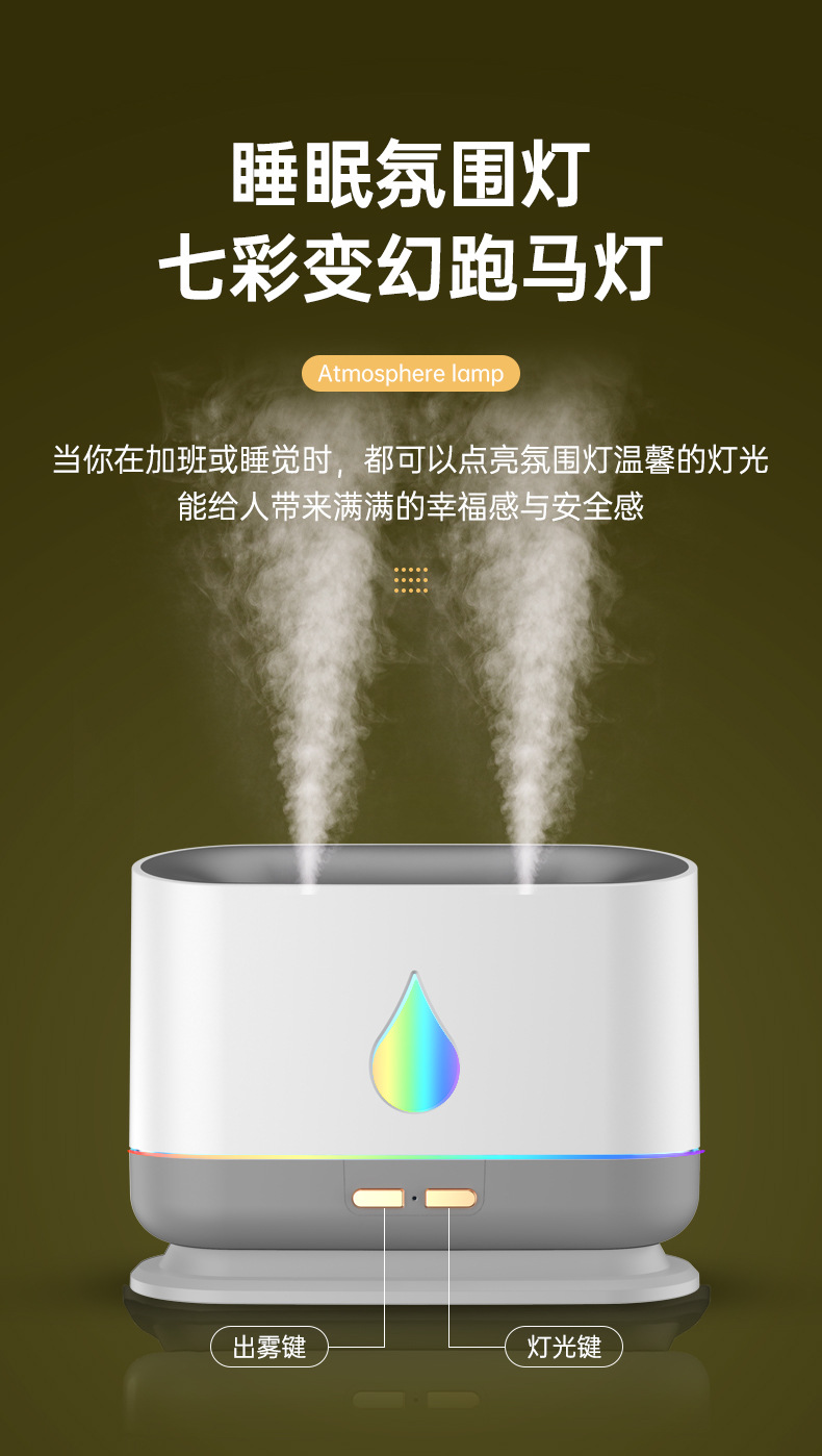 2024新款仿真水滴加湿器家用卧室大容量打雾量便捷式加湿器详情16