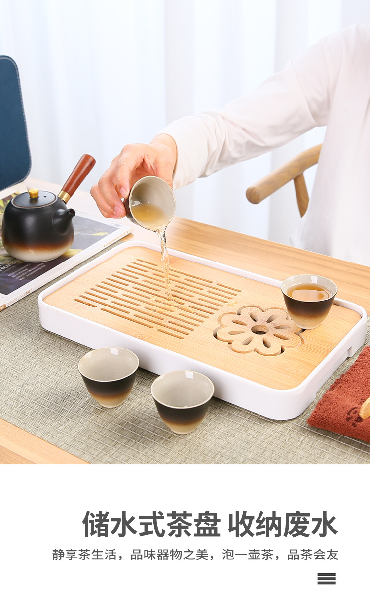 Travel portable black ceramic kung Fu tea set, Japanese teapot and tea cup gift, company opening souvenir pic 20