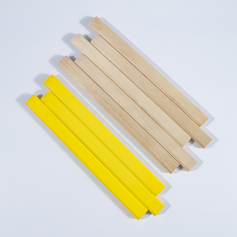 Customized large octagonal woodworking pencils, solid wood oval flat head marker pens, thick lead core, special woodworking pens for construction site marking pic 5