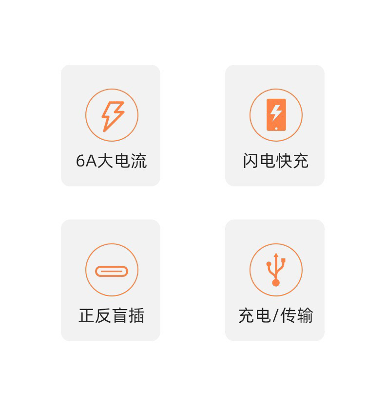 适用于华为数据线typec安卓66w超级快充荣耀6a数据线手机充电线详情5