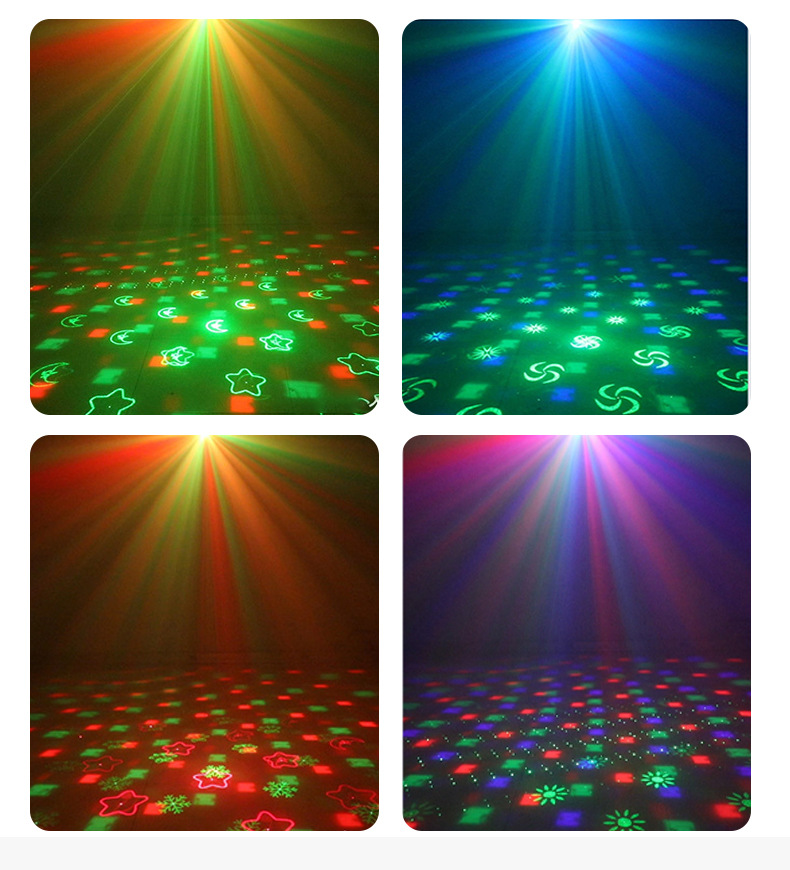 Cross-border Christmas starry sky projection light, seven-color magic ball laser ambient light, bar dance party dj voice-controlled stage light pic 4