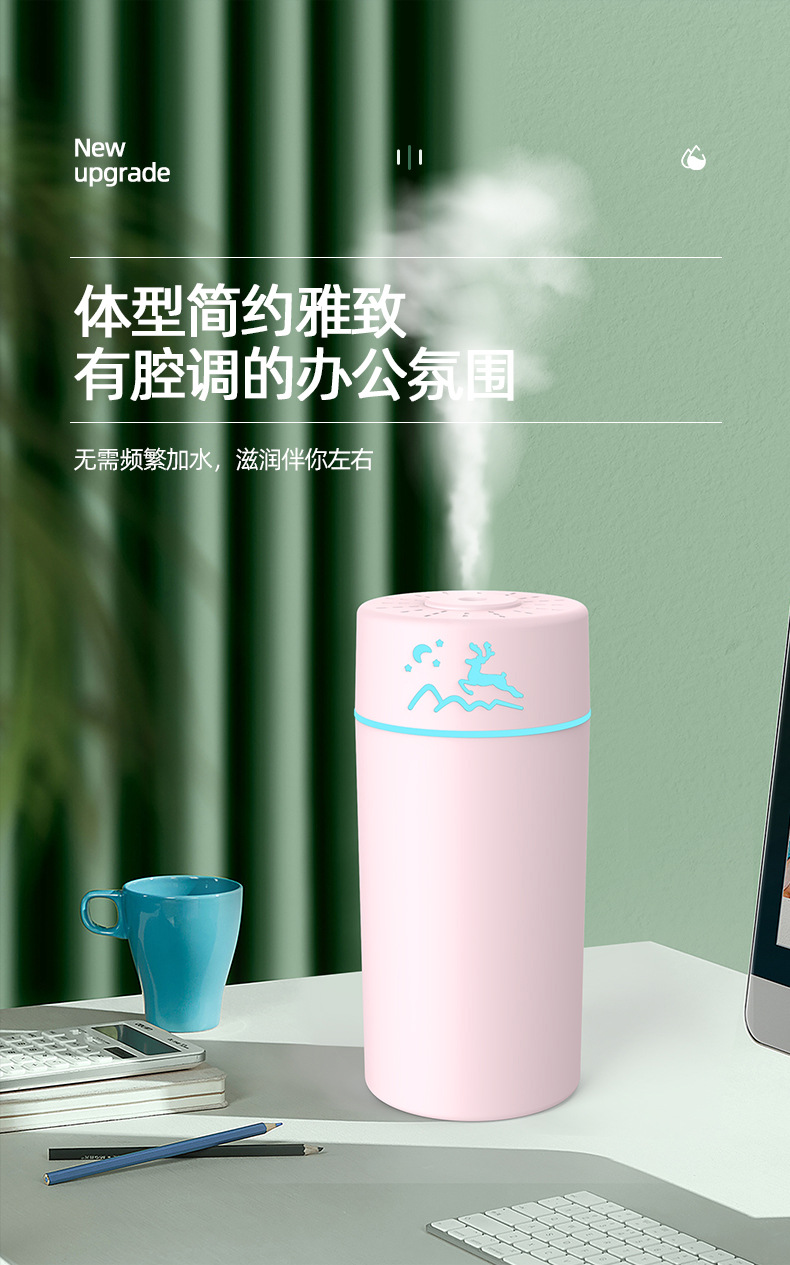 New type of humidifier, home and office silent USB air humidifier, fog volume water replenishment spray machine, factory direct sales M142 pic 8