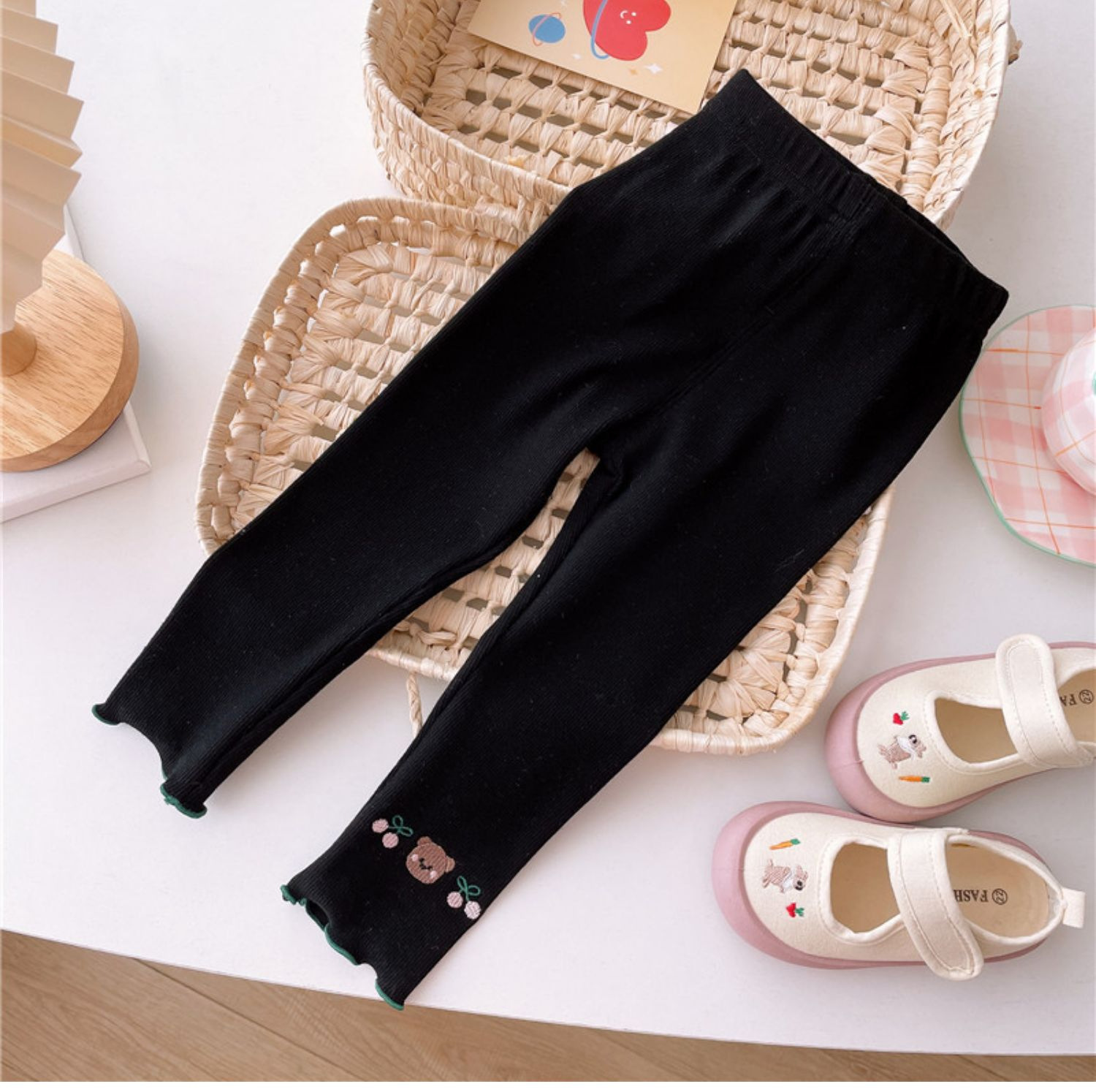 小熊印花女童夏装新品潮洋气宝宝外穿薄款小脚打底裤子 儿童百搭童裤可爱款详情10