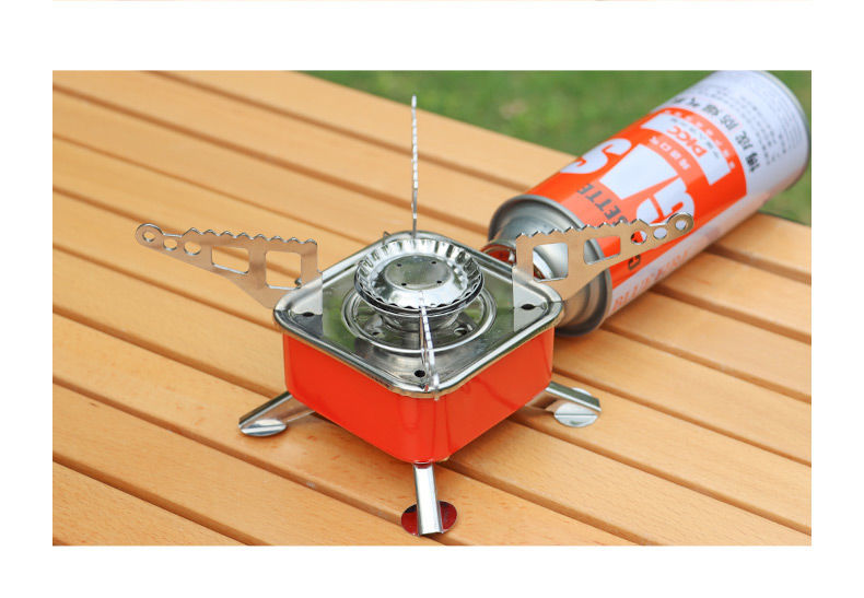 户外迷你分体式卡式炉便携式野外露营燃气灶折叠防风大功率四方炉详情4