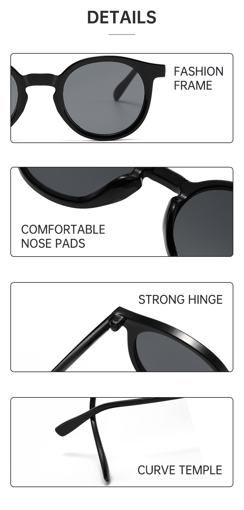 个性圆形小框墨镜2025跨境新款简约时尚百搭太阳镜女士太阳眼镜潮详情9