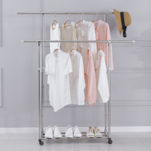 依派简易单杆式落地晾衣架室内阳台铝合金伸缩嗮衣架家用卧室挂衣详情11