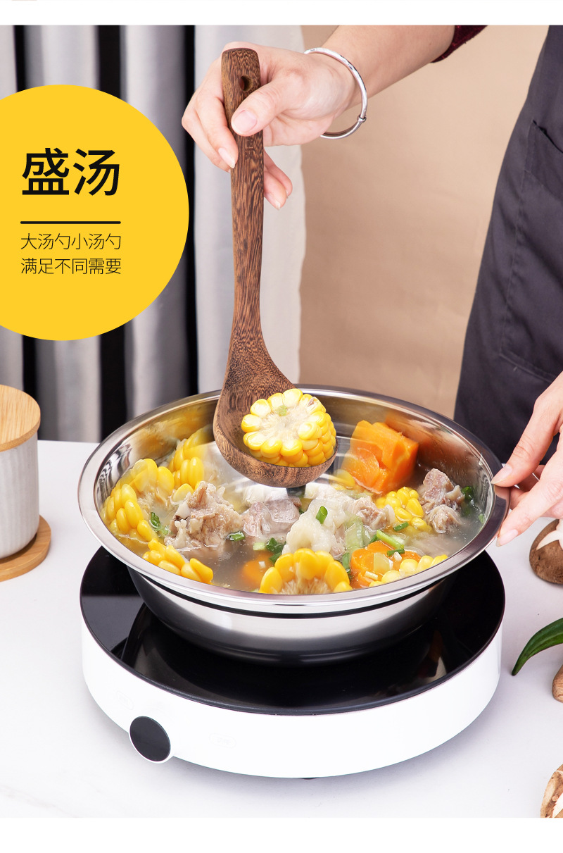 Non-magnetic stainless steel soup bowls, household round soup bowls, small bowls, soup bowls, vegetable bowls, rice bowls, cafeteria seasoning bowls wholesale pic 7
