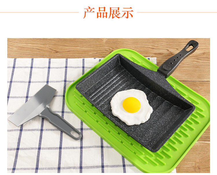 Korean okja soo, thick omelette, non-stick mica stone pan, Japanese egg roll pan, omelette pan, omelette maker, omelette pancake pic 14