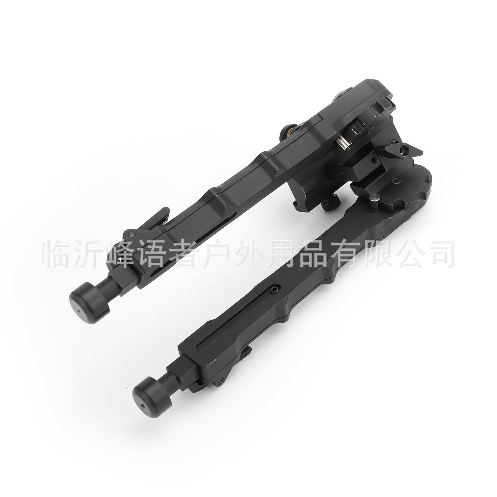 跨境黑色伸缩V9连体Bipod V9脚架黑色铝合金材质M-LOK V9竹节脚架详情2