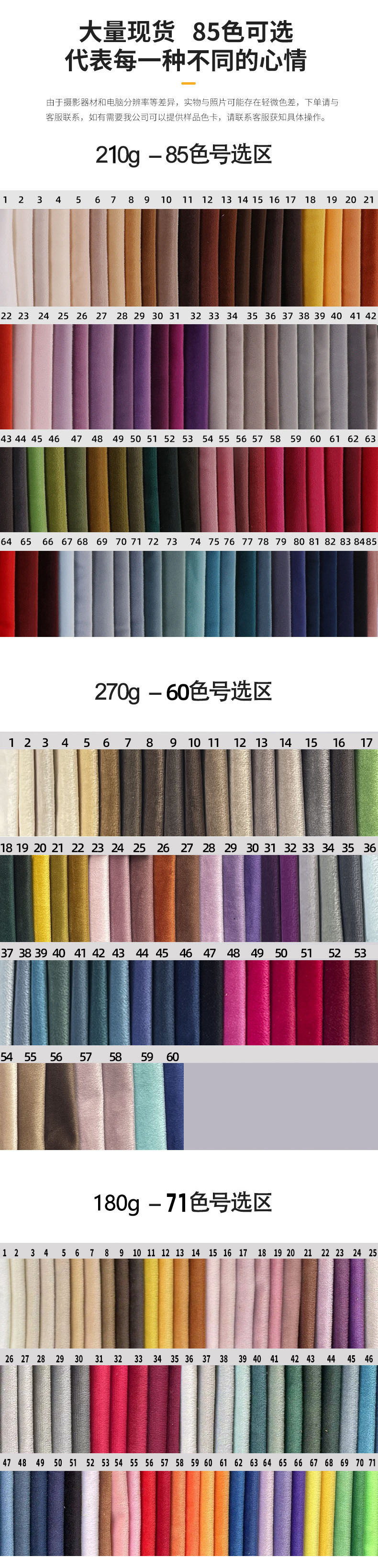 现货荷兰绒沙发布全涤天鹅绒玩偶布料丽丝绒荷兰绒短毛绒批发详情3