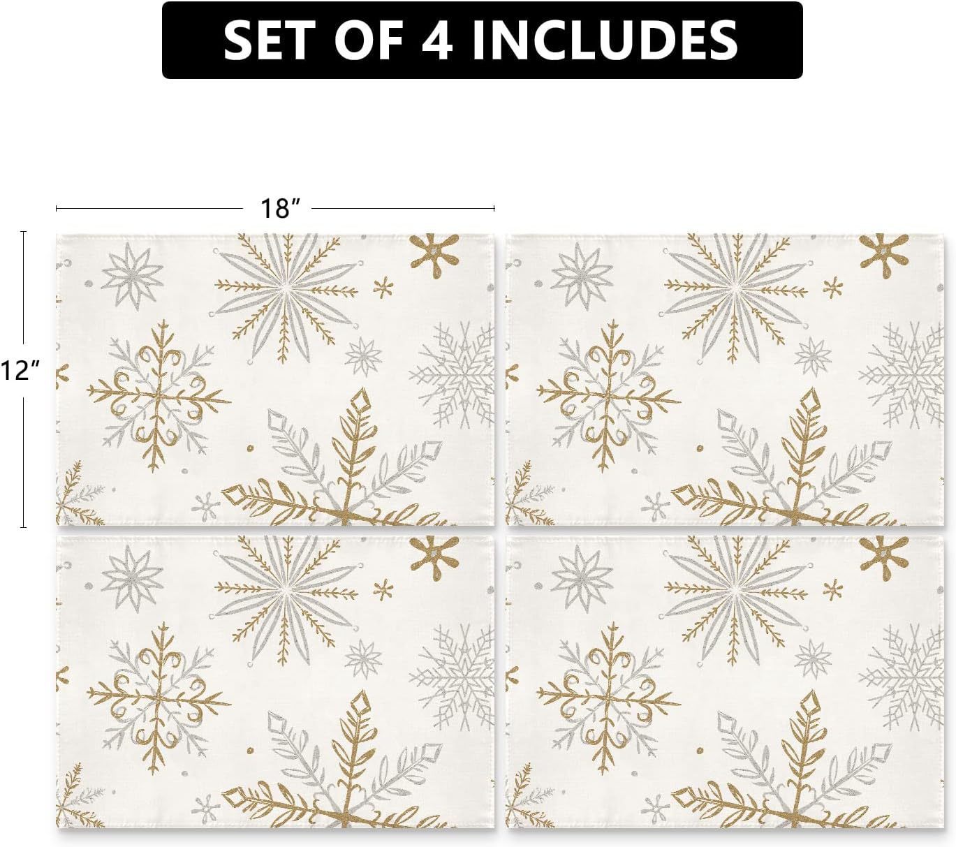 跨境热销圣诞节餐垫套装盘杯具隔热垫子亚马逊节日氛围装饰餐桌垫详情3