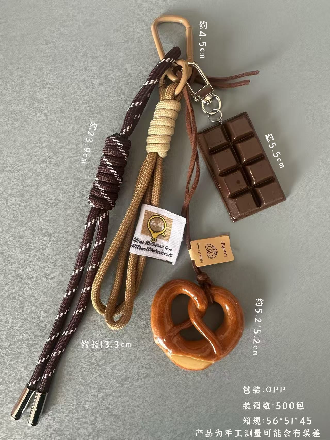 miu风碱水面包钥匙扣秋冬美拉德系可爱面包挂件学生情侣书包装饰详情2