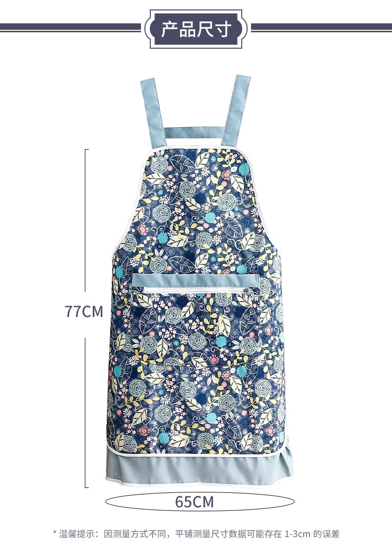 Home kitchen apron, stain-resistant and wear-resistant canvas, fresh and simple couple waists, restaurant work clothes, stain-resistant country style, sleeveless Korean style apron for women pic 4