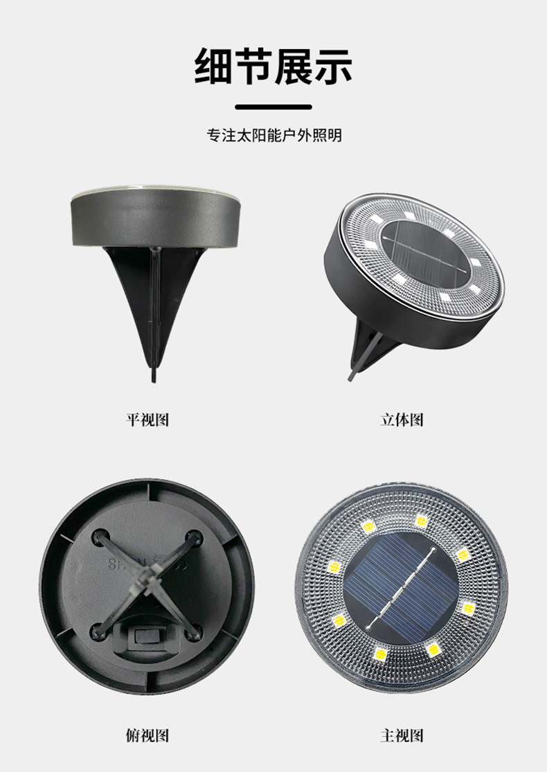 Solar lamps, outdoor waterproof steps, garden and lawn lamps, solar buried lamps, solar courtyard lamps pic 7