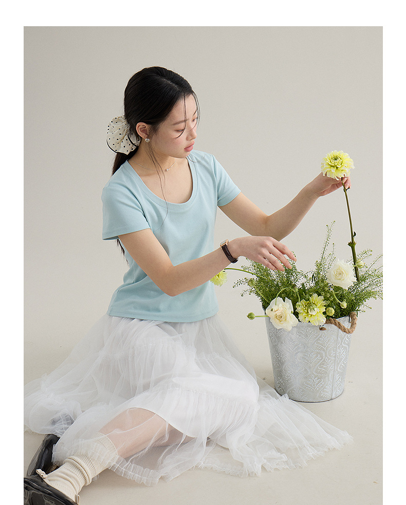 【 Blockbuster B: Super Comfortable Double-collar T-shirt with Upgraded Fabric 】 Spring short-sleeved T-shirt pic 103