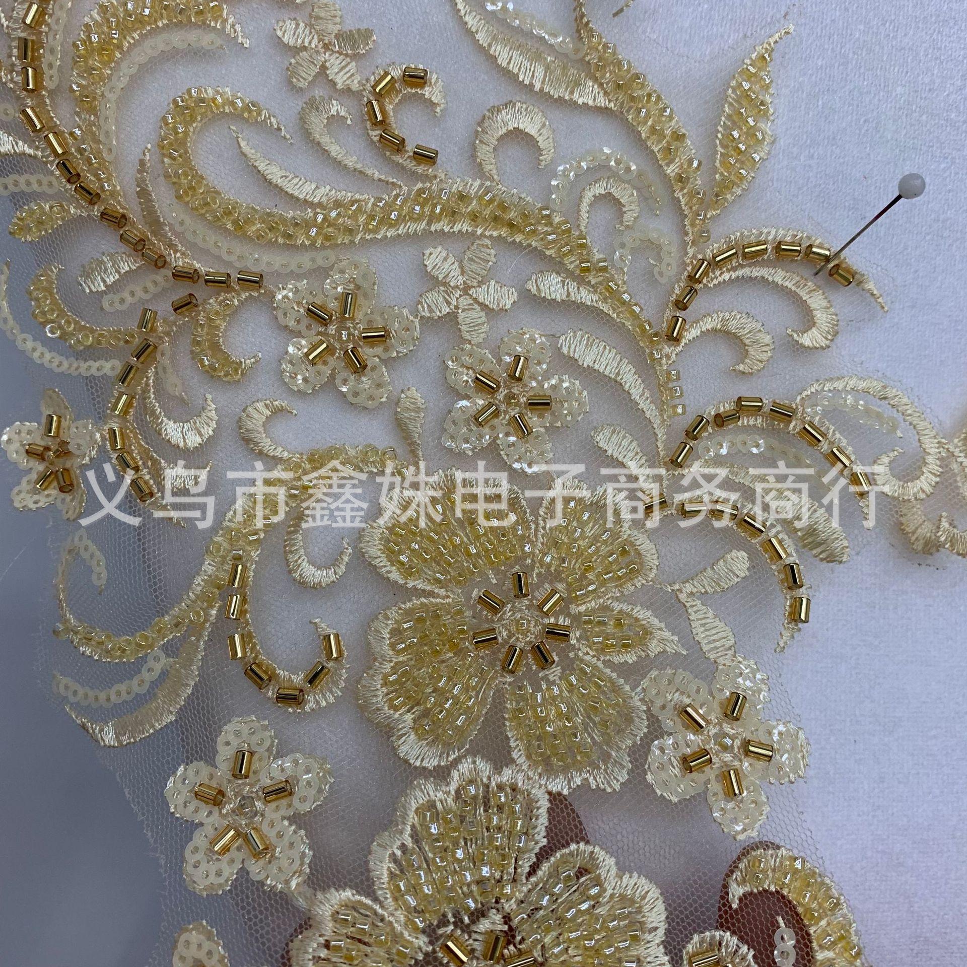 Best-selling colored three-dimensional lace embroidered fabric stickers for diy evening gowns and wedding clothing accessories with sequins and decals pic 16