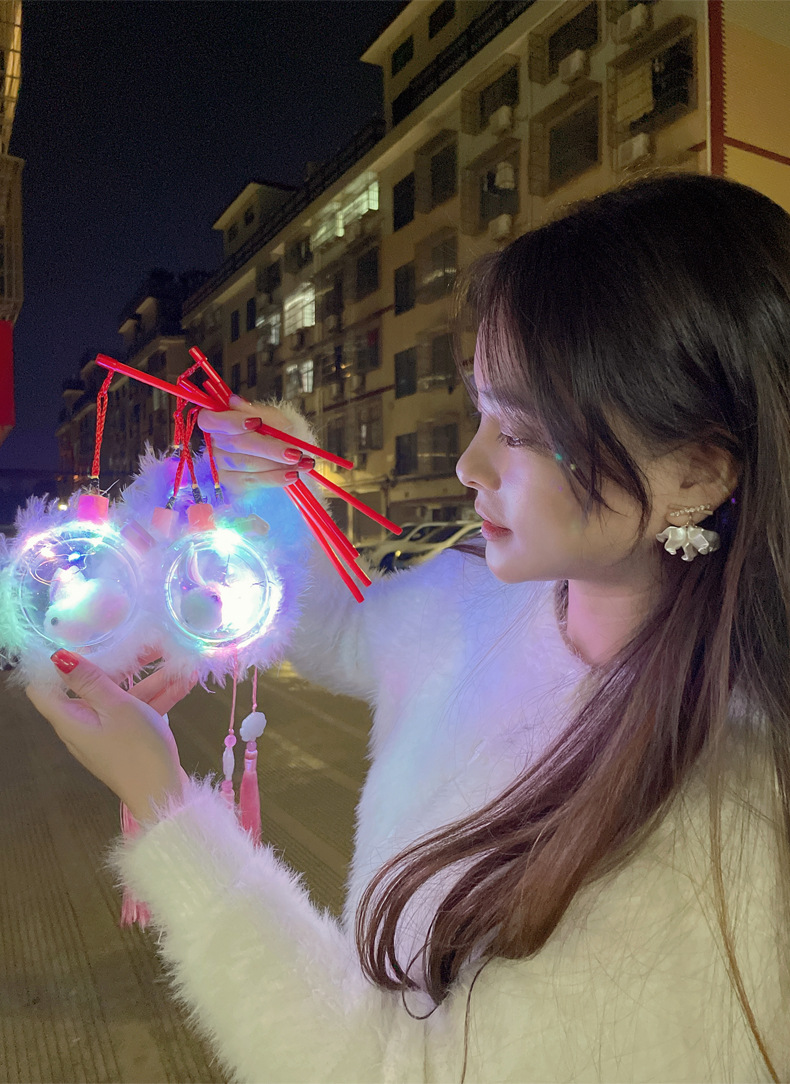 Hand-held moon rabbit lanterns, small lanterns, lion dance lanterns, 2026 Lantern Festival hand-held decorations pic 12