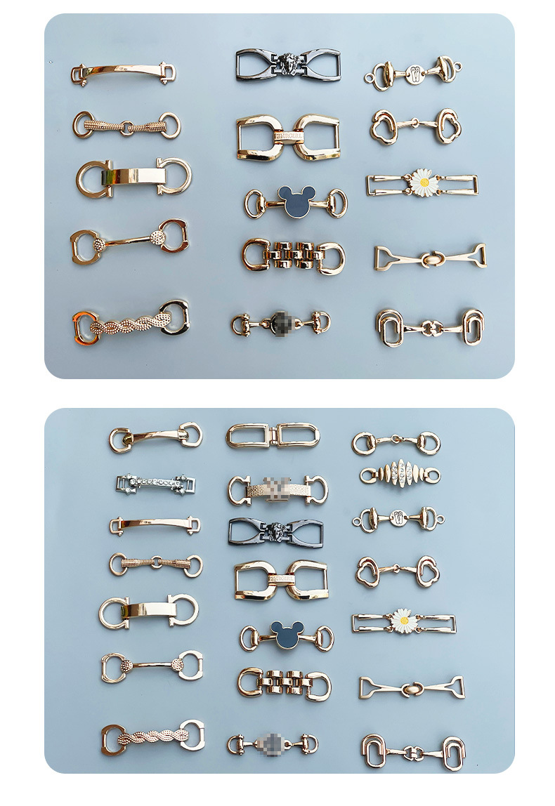 创意合金一字链条乐福鞋金属鞋扣鞋花女装箱包服装DIY装饰品搭扣详情10