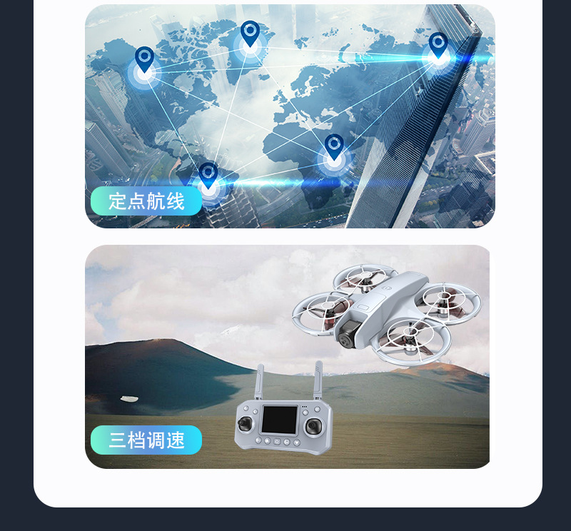 跨境无刷无人机带屏航拍光流定位四轴飞行器外贸飞机玩具智能航拍详情7