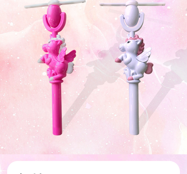 跨境爆款儿童仙女棒闪光魔法棒卡通音乐旋转风扇发光公主棒批发详情4