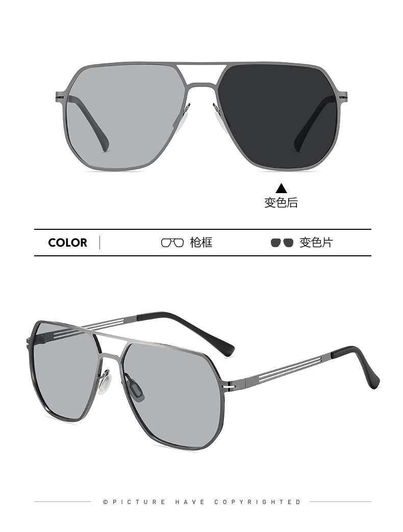 新款太阳镜男士方框不锈钢偏光太阳镜5086司机开车防阳光墨镜批发详情16