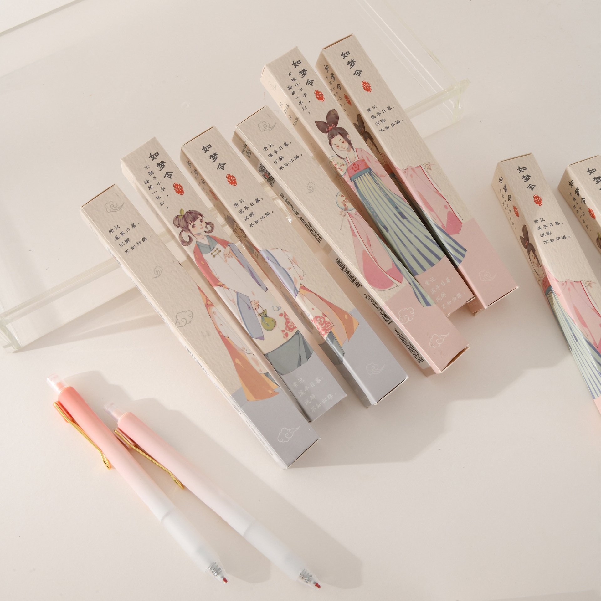 Chenxi Chinese-style blind box Gel pen, creative cartoon gel pen, 0.5mm, stationery for primary and secondary school students to start writing pic 3