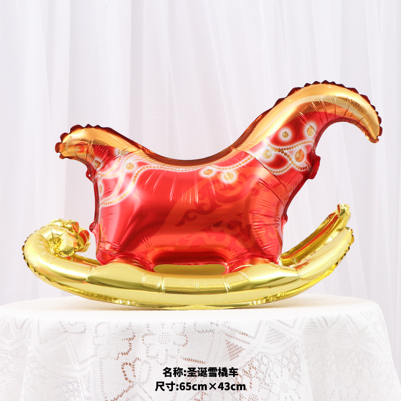 外贸跨境圣诞节装饰铝箔球圣诞新年庆典布置球圣诞老人雪人麋鹿球详情9