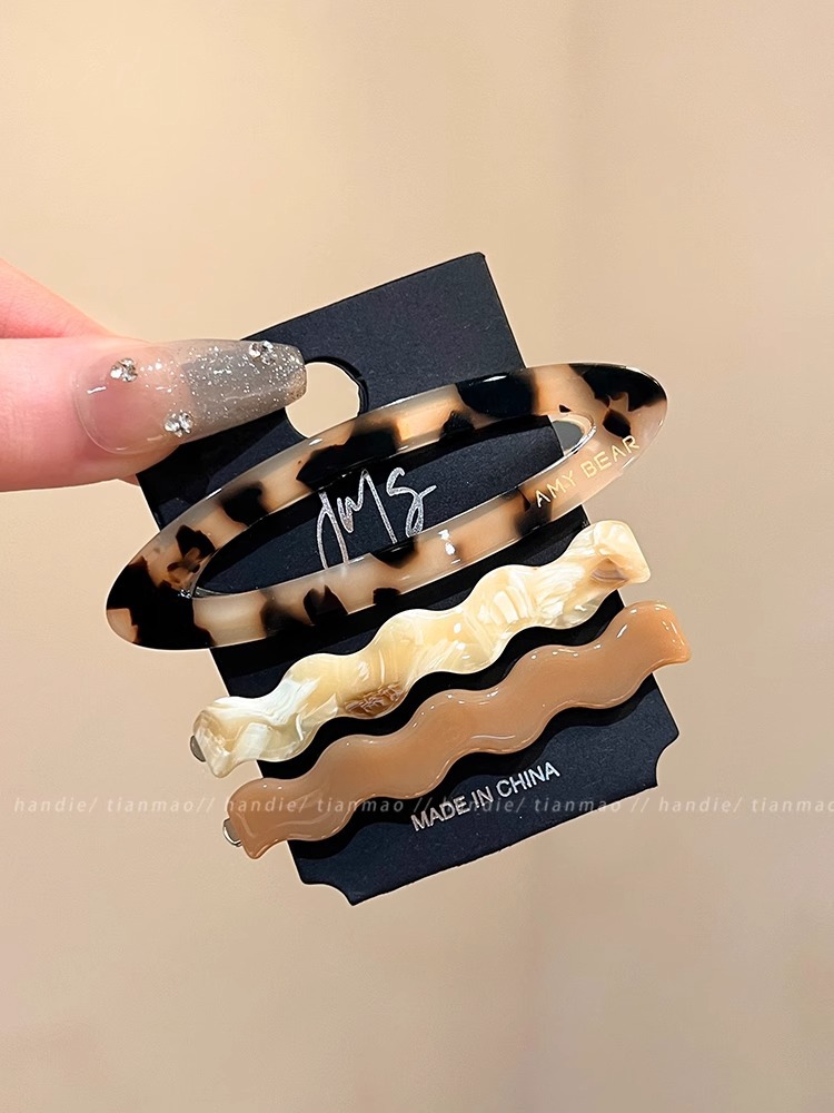 3件套复古醋酸发夹侧边夹2025新款碎发刘海夹前额bb夹子发卡头饰详情11