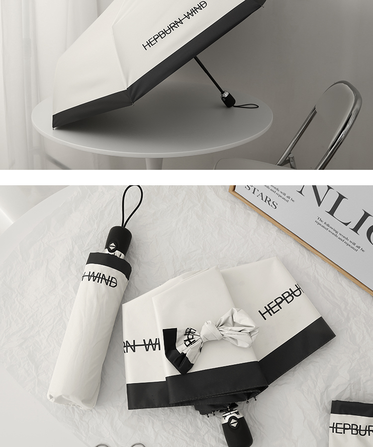 0J7I复古全自动雨伞法式赫本ins风太阳伞防晒防紫外线女折叠晴雨详情18