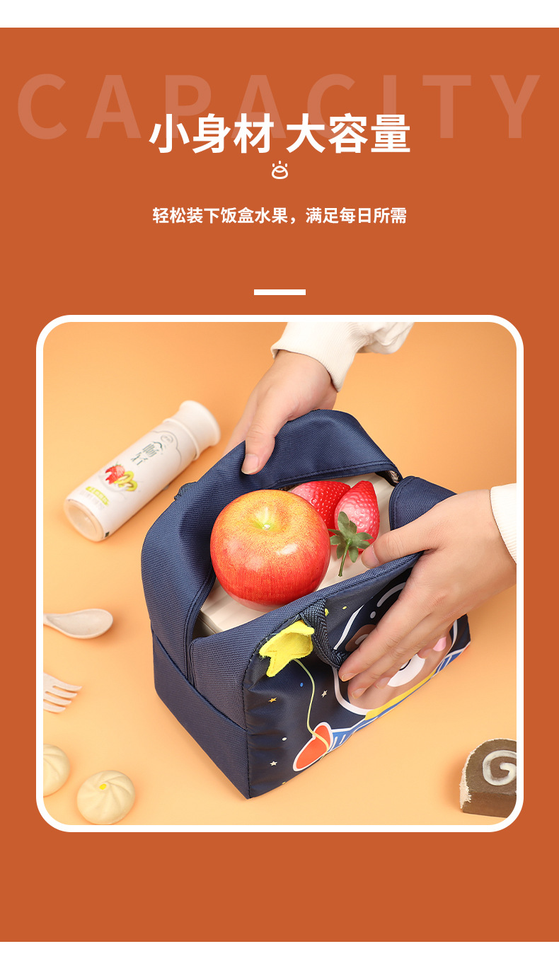 3D立体卡通萌宠便当包学生饭盒袋牛津布午餐盒袋户外野餐保温包详情4