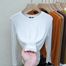正肩黑色半高领中袖t恤女2025早春内搭螺纹针织打底衫五分袖上衣详情28