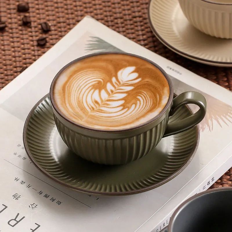 Wholesale and consignment sales of European-style small cups, ear-hanging, ceramic latte art cups, and retro afternoon tea cups from the manufacturer pic 7